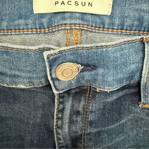 PacSun High Rise Jegging Blue Skinny Jeans with Two-Tone Design - Picture 3 of 7
